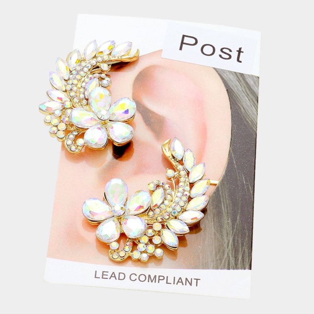 NWT! Rhinestone Ear Cuff Earrings